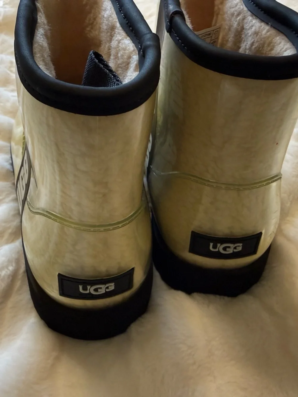 UGG Cream Shearling-Lined Boot Interior